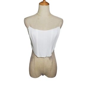 NWT White Fox Boutique White Bustier Top